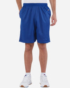 Champion S162, Unisex 9" Mesh Shorts With Pockets, Black