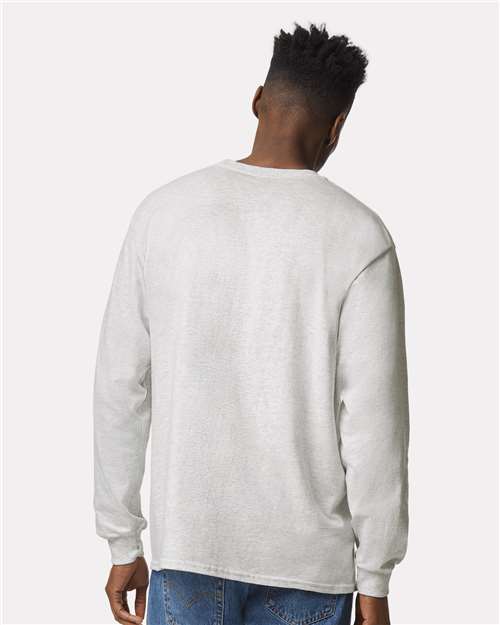 Gildan 2400, Unisex Ultra Cotton Long Sleeve T-shirt, Ash