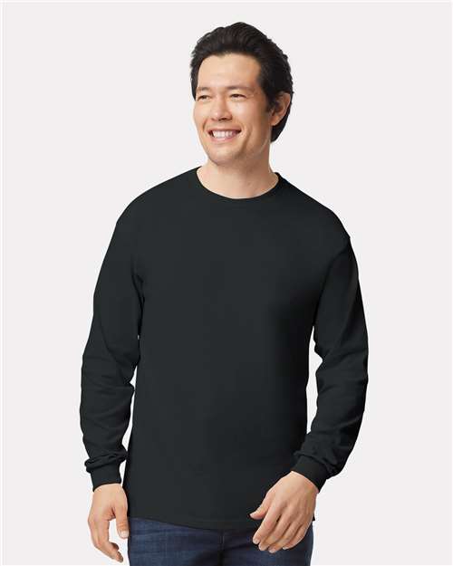 Gildan 2400, Unisex Ultra Cotton Long Sleeve T-shirt, Black