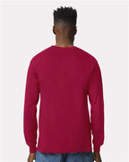 Gildan 2400, Unisex Ultra Cotton Long Sleeve T-shirt, Cardinal Red