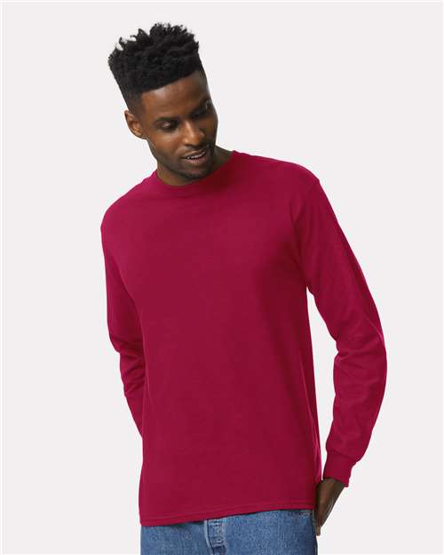 Gildan 2400, Unisex Ultra Cotton Long Sleeve T-shirt, Cardinal Red