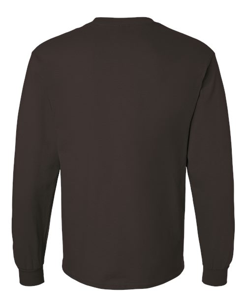 Gildan 2400, Unisex Ultra Cotton Long Sleeve T-shirt, Dark Chocolate