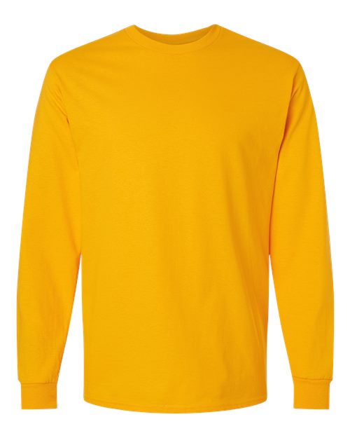 Gildan 2400, Unisex Ultra Cotton Long Sleeve T-shirt, Gold