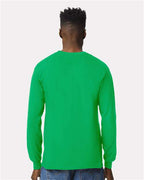 Gildan 2400, Unisex Ultra Cotton Long Sleeve T-shirt, Irish Green