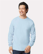 Gildan 2400, Unisex Ultra Cotton Long Sleeve T-shirt, Light Blue