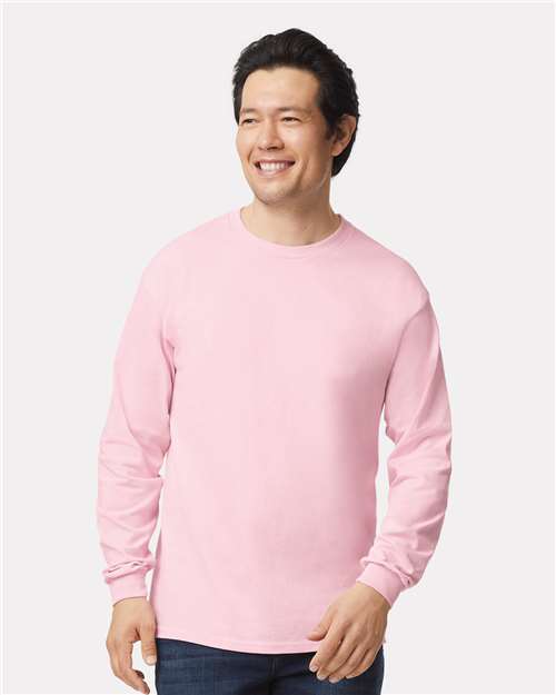 Gildan 2400, Unisex Ultra Cotton Long Sleeve T-shirt, Light Pink