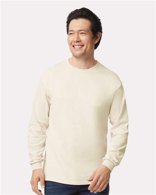 Gildan 2400, Unisex Ultra Cotton Long Sleeve T-shirt, Natural