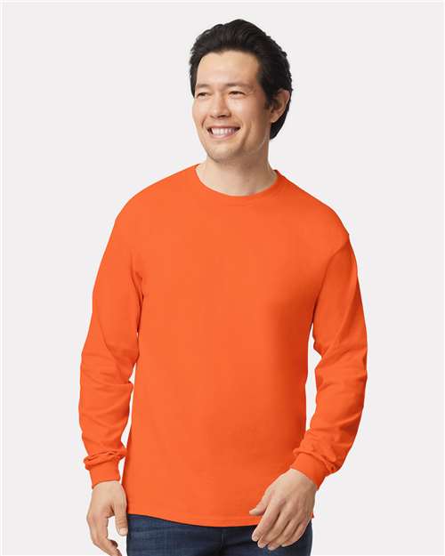 Gildan 2400, Unisex Ultra Cotton Long Sleeve T-shirt, Orange