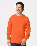 Gildan 2400, Unisex Ultra Cotton Long Sleeve T-shirt, Orange