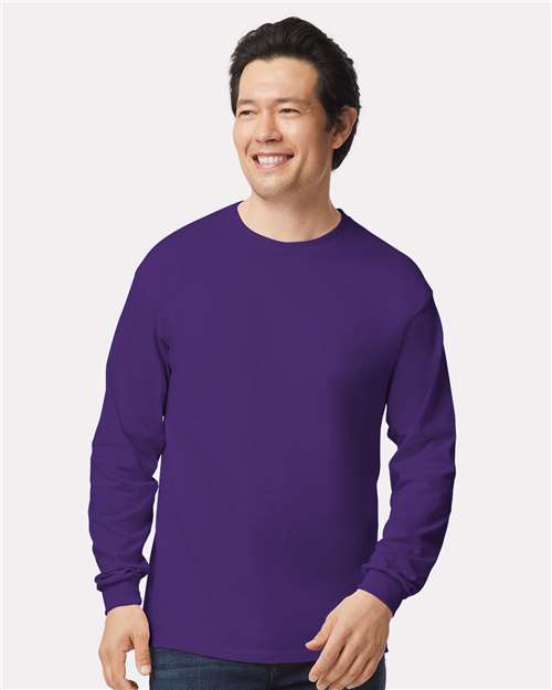 Gildan 2400, Unisex Ultra Cotton Long Sleeve T-shirt, Purple
