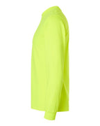 Gildan 2400, Unisex Ultra Cotton Long Sleeve T-shirt, Safety Green