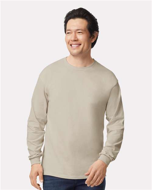 Gildan 2400, Unisex Ultra Cotton Long Sleeve T-shirt, Sand