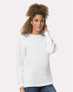 Gildan 2400, Unisex Ultra Cotton Long Sleeve T-shirt, White