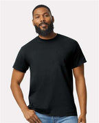 Gildan 2300, Unisex Ultra Cotton Pocket T-shirt, Black