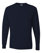 JERZEES 29LSR, 166 Unisex Dri-power Long Sleeve 50/50 T-shirt, J. Navy