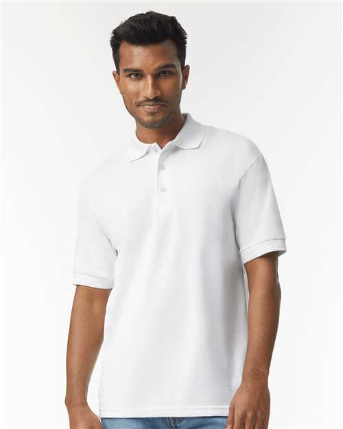 Gildan 223, 8800 Unisex Dryblend Polo, White