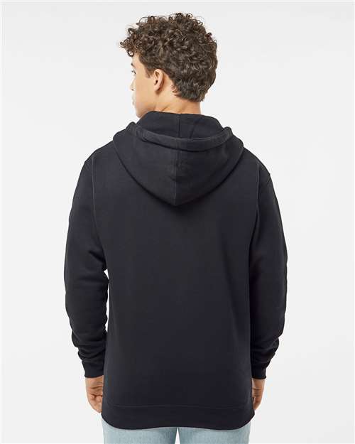 Independent Trading Co. IND4000Z, Unisex Heavyweight Full-zip Hooded Sweatshirt, Black