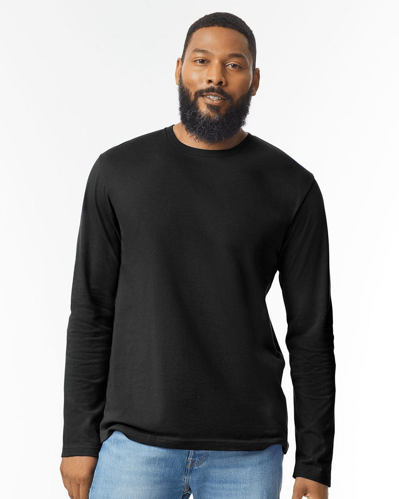 Gildan 64400, Unisex Softstyle Long Sleeve T-shirt, Black