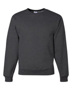 JERZEES 562MR, 371 Unisex Nublend Crewneck Sweatshirt, Black Heather