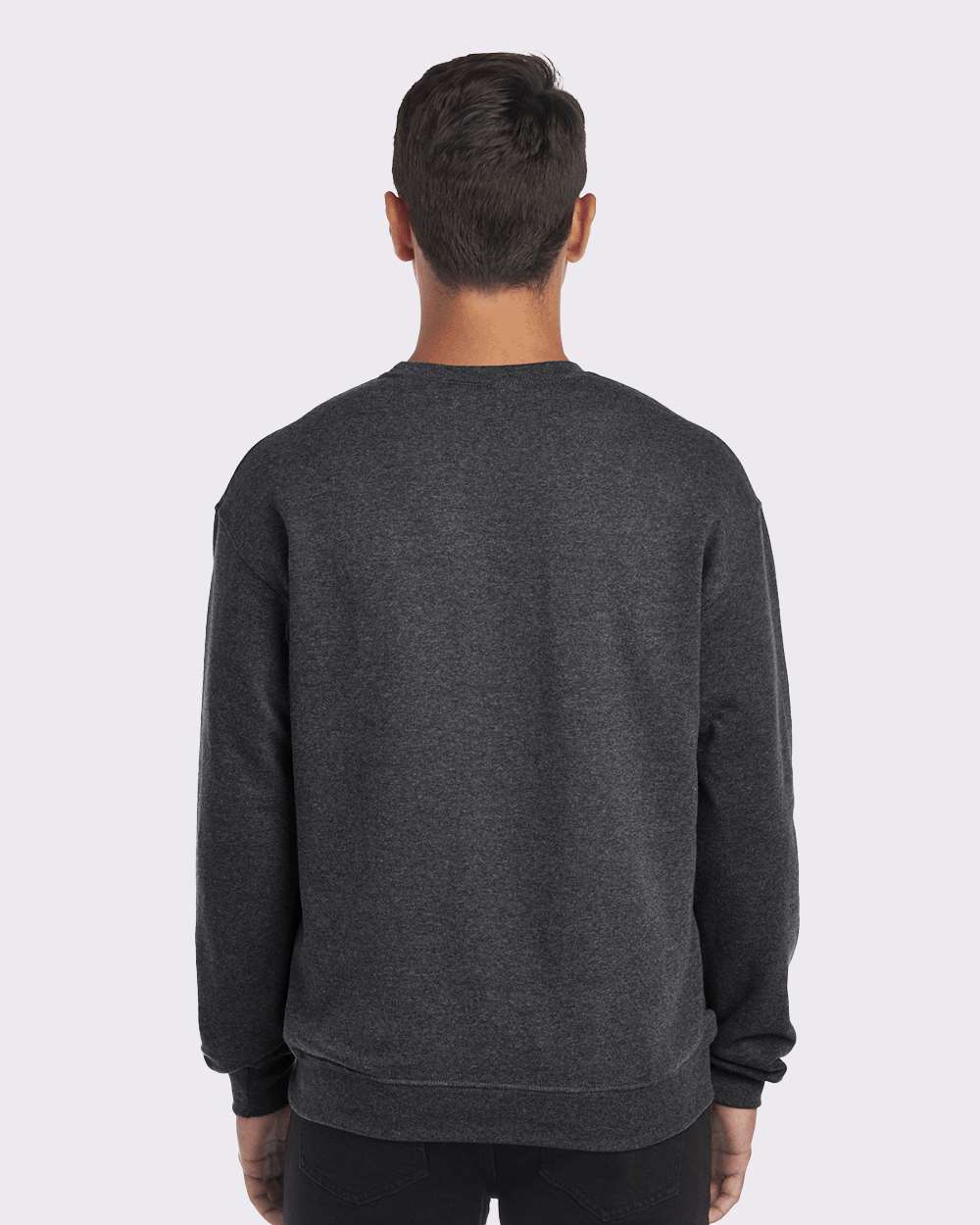 JERZEES 562MR, 371 Unisex Nublend Crewneck Sweatshirt, Black Heather
