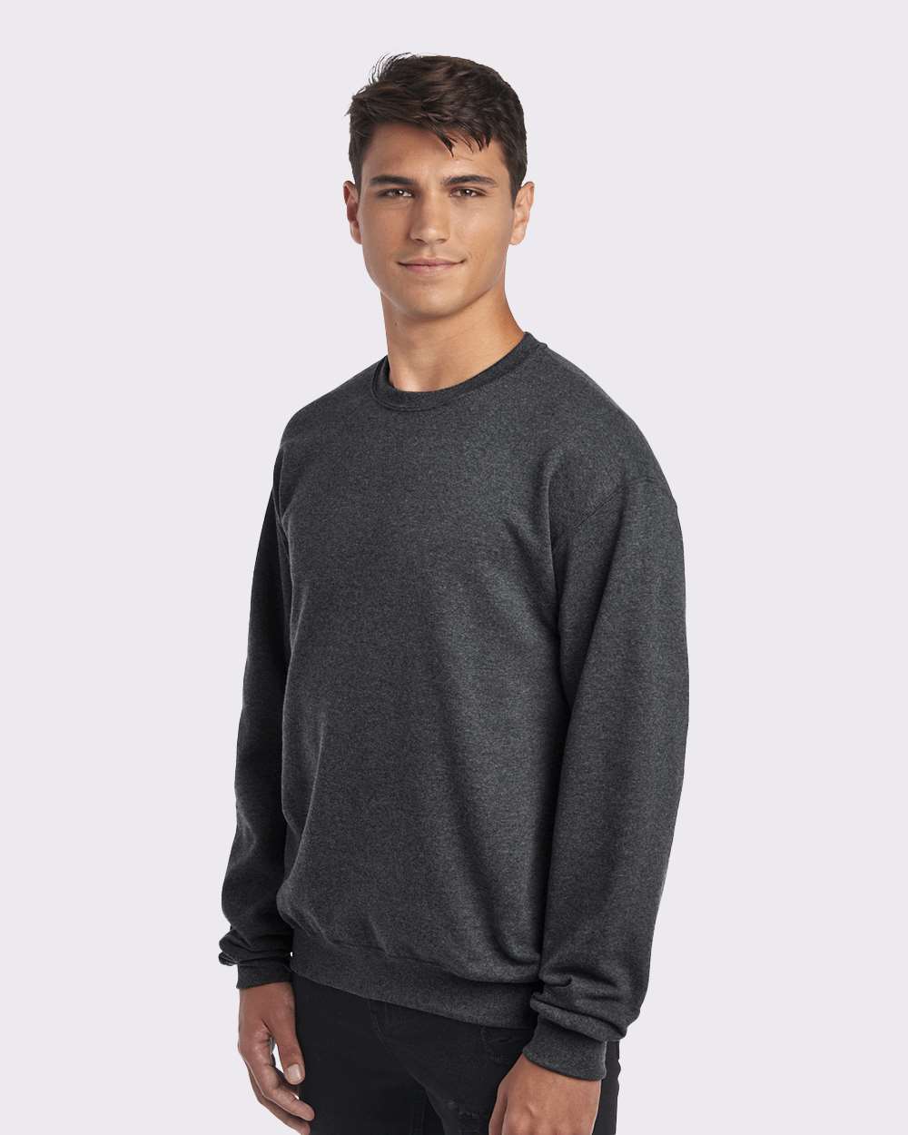 JERZEES 562MR, 371 Unisex Nublend Crewneck Sweatshirt, Black Heather