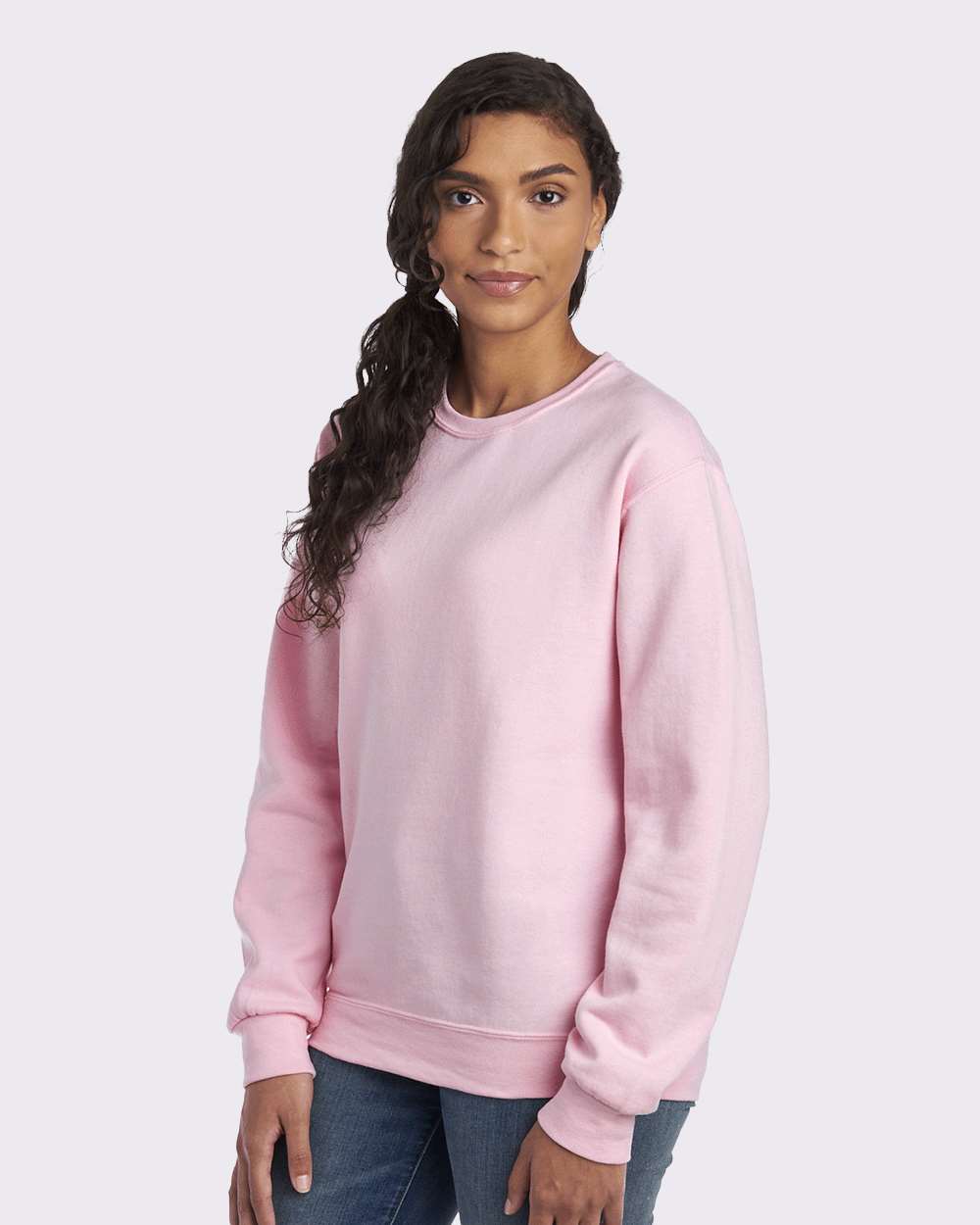 JERZEES 562MR, 371 Unisex Nublend Crewneck Sweatshirt, Classic Pink