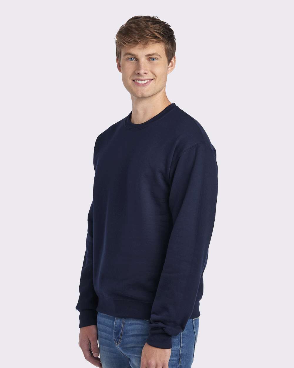 JERZEES 562MR, 371 Unisex Nublend Crewneck Sweatshirt, J. Navy