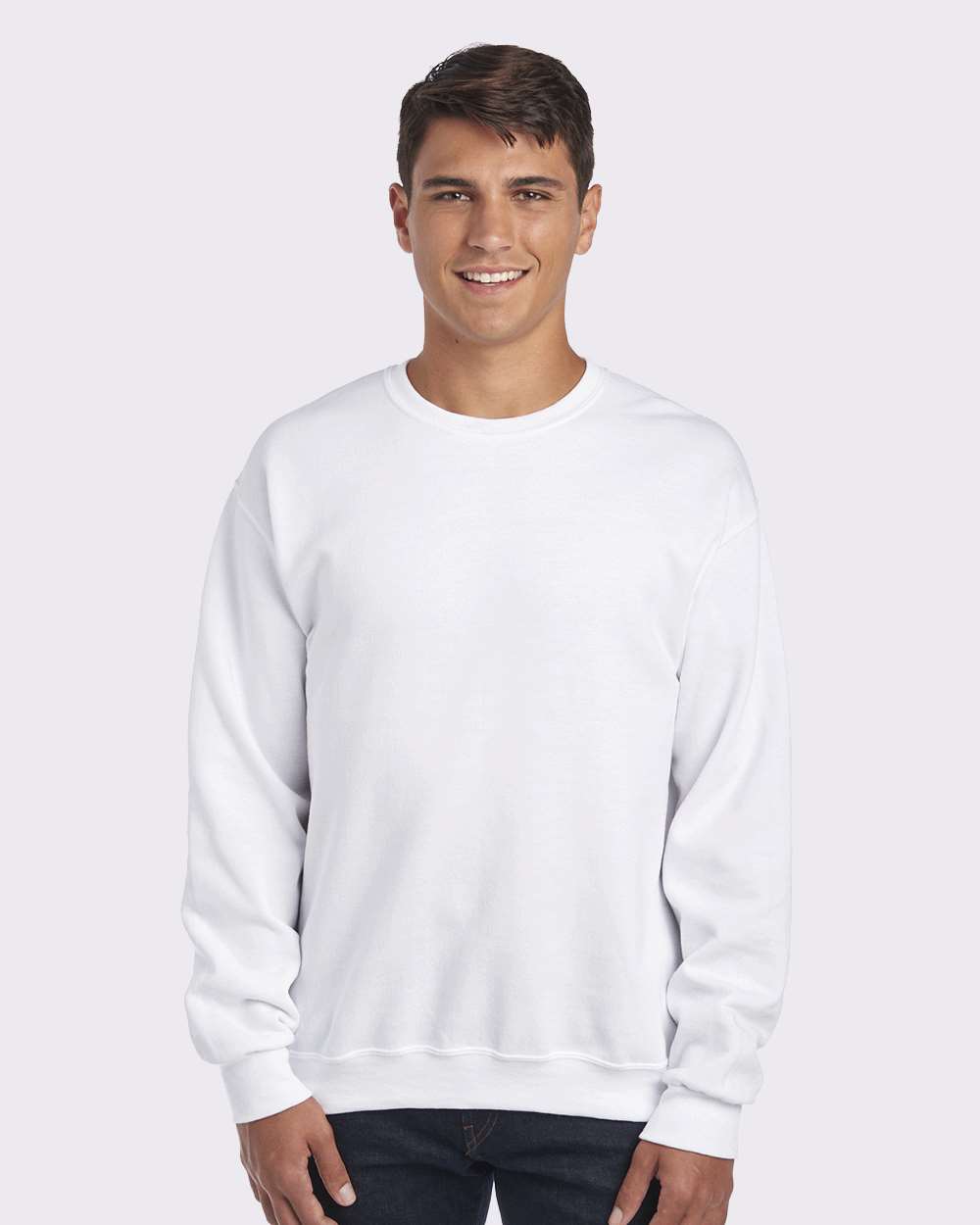 JERZEES 562MR, 371 Unisex Nublend Crewneck Sweatshirt, White
