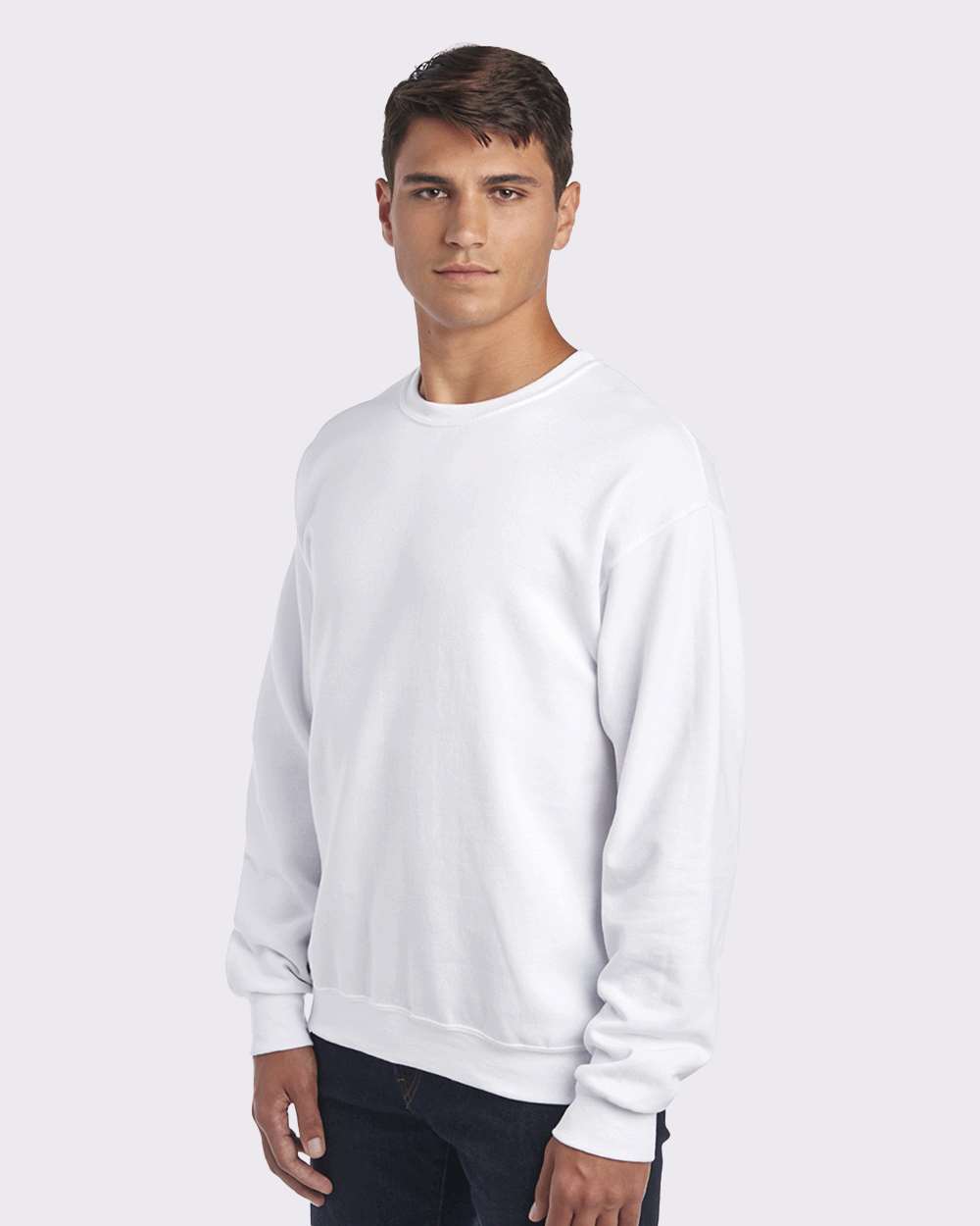 JERZEES 562MR, 371 Unisex Nublend Crewneck Sweatshirt, White