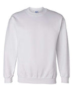 Gildan 12000, Unisex Dryblend Crewneck Sweatshirt, White