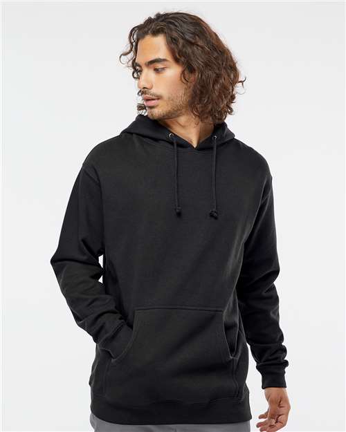 Independent Trading Co. IND4000, Unisex Heavyweight Hooded Sweatshirt, Black