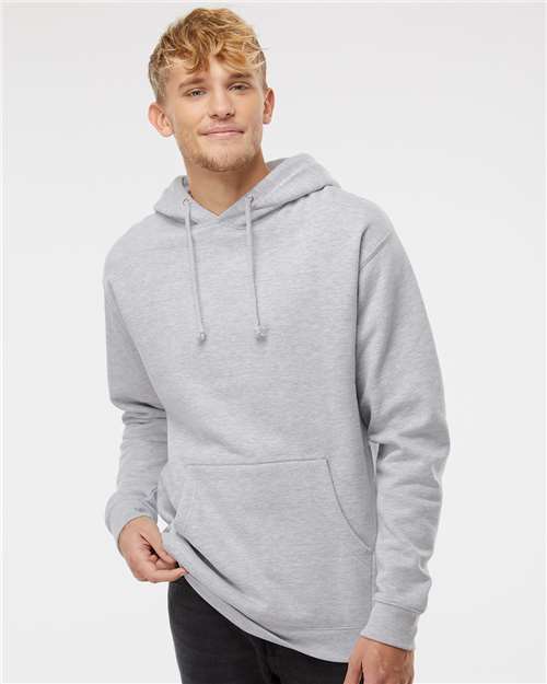 Independent Trading Co. IND4000, Unisex Heavyweight Hooded Sweatshirt, Grey Heather