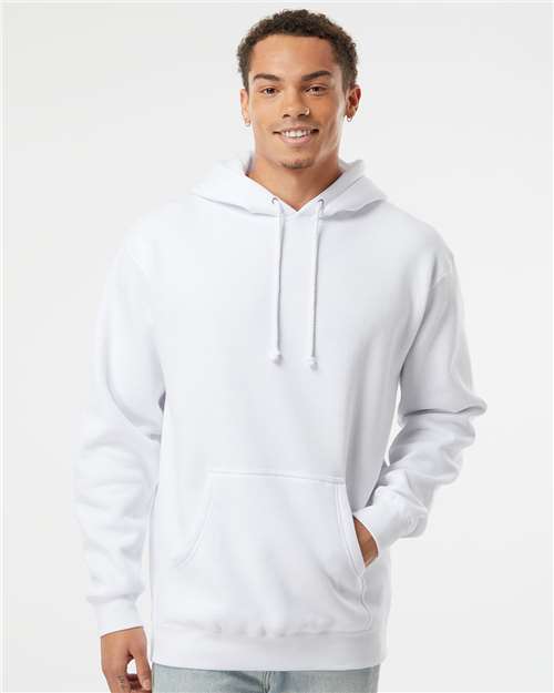 Independent Trading Co. IND4000, Unisex Heavyweight Hooded Sweatshirt, White