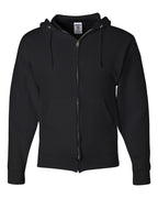 JERZEES 993MR, 414 Unisex Nublend Full-zip Hooded Sweatshirt, Black