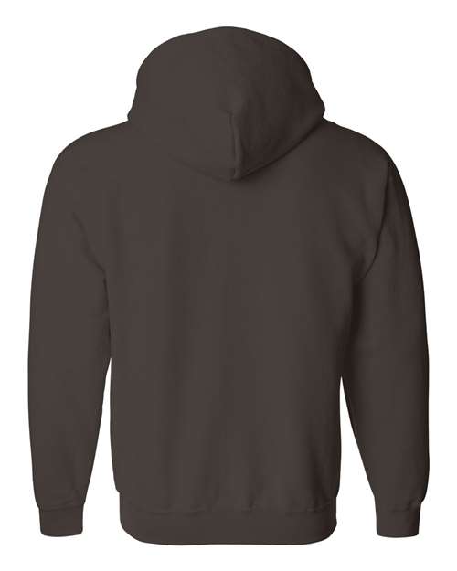 Gildan 415, 18600 Unisex Heavy Blend Full-zip Hooded Sweatshirt, Dark Chocolate