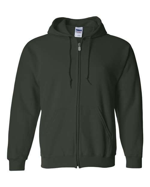 Gildan 415, 18600 Unisex Heavy Blend Full-zip Hooded Sweatshirt, Forest