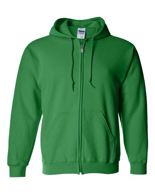 Gildan 18600, Unisex Heavy Blend Full-zip Hooded Sweatshirt, Irish Green