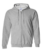 Gildan 415, 18600 Unisex Heavy Blend Full-zip Hooded Sweatshirt, Sport Grey