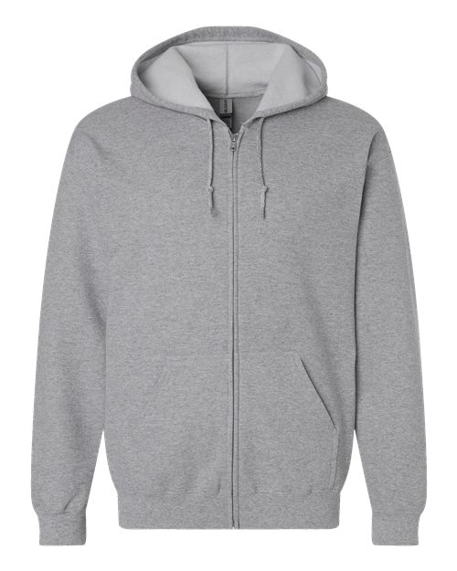 Gildan 18600, Unisex Heavy Blend Full-zip Hooded Sweatshirt, Sport Grey