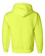 Gildan 12500, Unisex Dryblend Hooded Sweatshirt, Safety Green