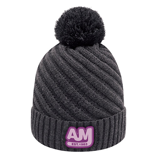 Acrylic / Polyester Satin 1E133L, Ajm Cuff Toque, Black