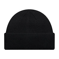 AJM International 1T270M, Premium Tri-blend Cuff Toque With Flat Seams, Black