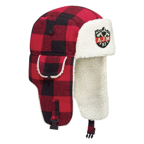 Polyester / Wool with Berber Fleece Earflaps 1V010, Ajm Winter Bomber Hat With Earflaps (lumberjack), Default