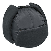 Nylon / Polyester Micro Fleece Earflaps 1Z000, Ajm Winter Bomber Hat With Earflaps, Black