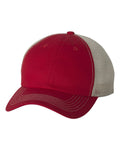 Valucap 2002, Contrast-stitch Mesh-back Cap, Charcoal/ Stone