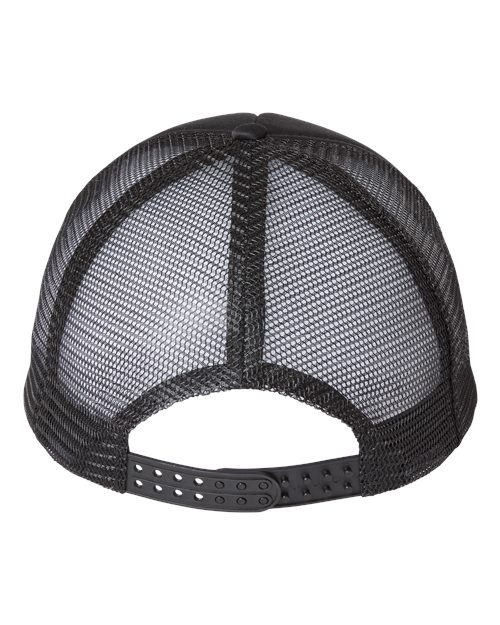 Valucap VC700, Foam Mesh-back Trucker Cap, Black/ Black