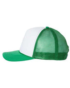 Valucap VC700, Foam Mesh-back Trucker Cap, White/ Kelly