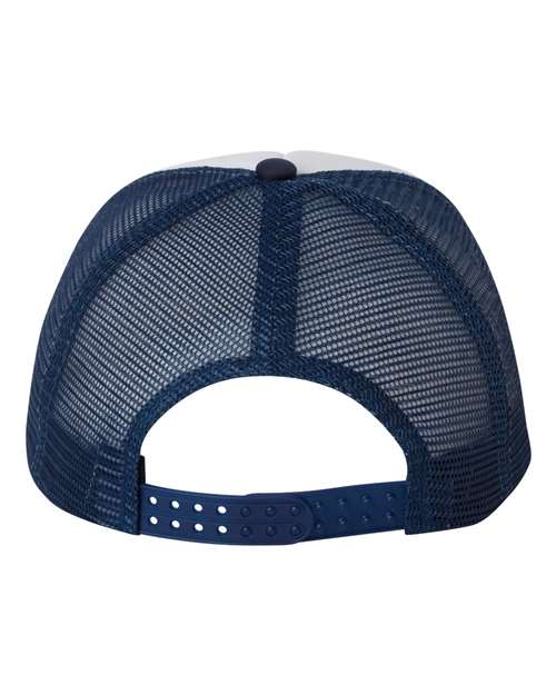Valucap VC700, Foam Mesh-back Trucker Cap, White/ Navy