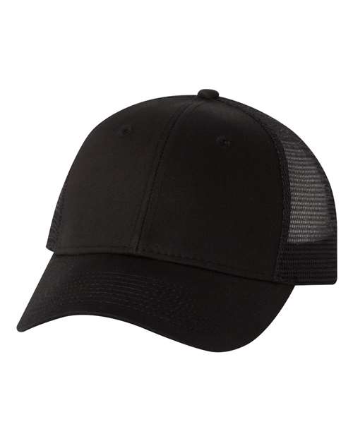 Valucap VC400, Mesh-back Twill Trucker Cap, Black