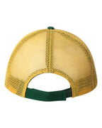 Valucap 482, Bio-washed Trucker Cap, Dark Green/ Gold